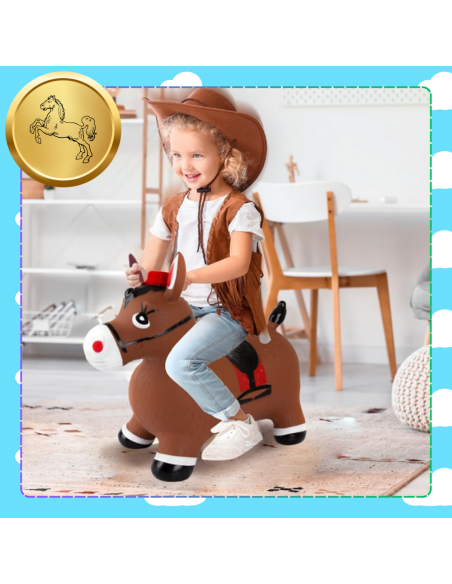 SKOCZEK DLA DZIECI DO SKAKANIA GUMOWY Z POMPKĄ OSIOŁEK