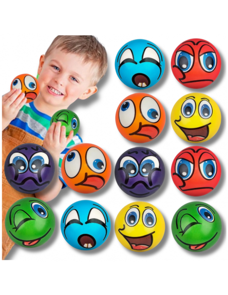 PIŁECZKI SENSORYCZNE ANTYSTRESOWE 12 SZT GNIOTKI DLA DZIECI I DOROSŁYCH