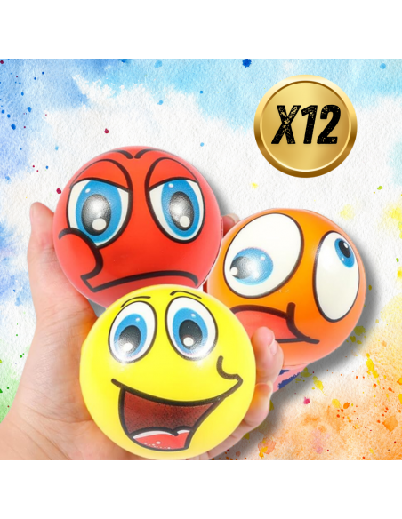 PIŁECZKI SENSORYCZNE ANTYSTRESOWE 12 SZT GNIOTKI DLA DZIECI I DOROSŁYCH