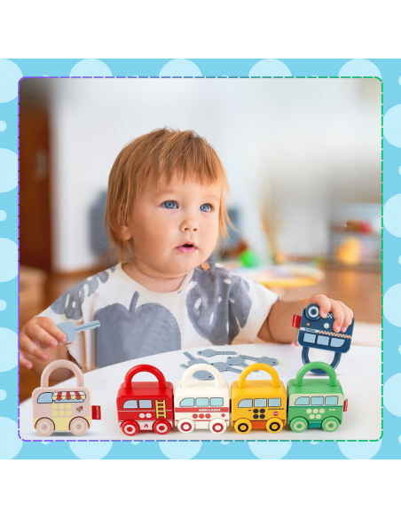 GRA EDUKACYJNA ŁAMIGŁÓWKA SAMOCHODZIKI KLOCKI KŁÓDKI ZABAWKA SENSORYCZNA MONTESSORI