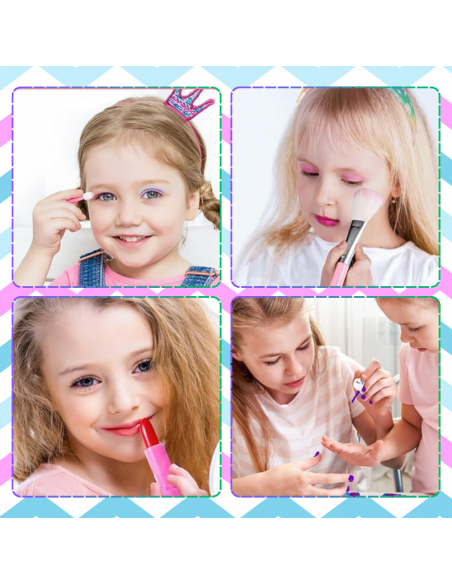 ZESTAW KOSMETYKÓW DLA DZIECI DO MAKIJAŻU MALOWANIA KUFEREK DLA DZIEWCZYNKI
