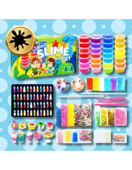 SLIME ZESTAW DLA DZIECI DO TWORZENIA GLUTÓW 28 GOTOWYCH SLIME + AKCESORIA