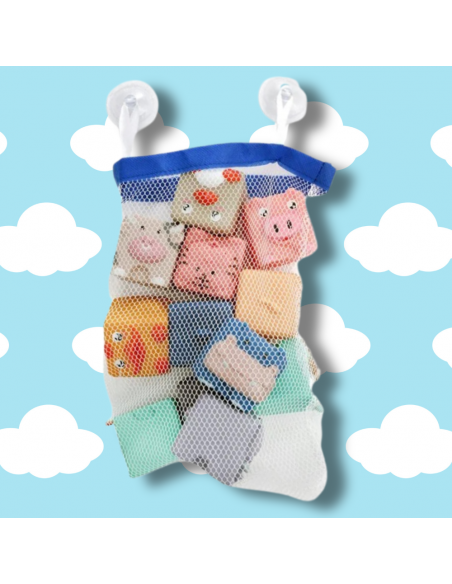 Miękkie kreatywne klocki sensoryczne dla niemowląt dzieci funkcja gryzaka 13 el.