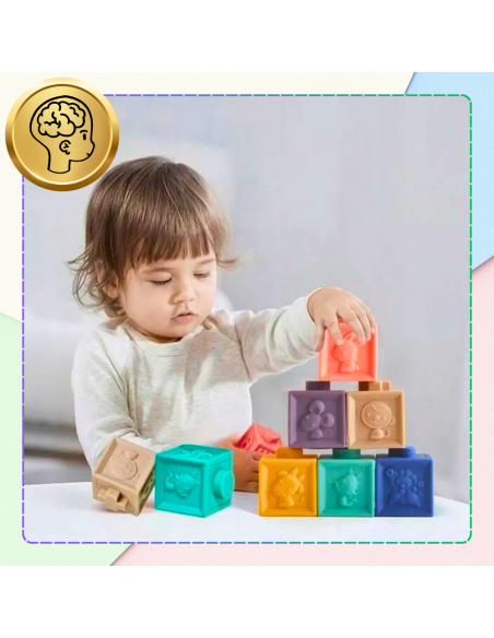 Miękkie kreatywne klocki sensoryczne dla niemowląt dzieci funkcja gryzaka cyfry 13 el.