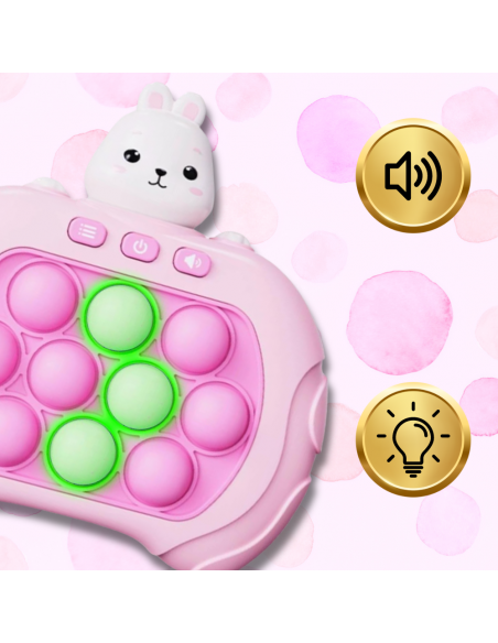 ELEKTRONICZNA GRA ZRĘCZNOŚCIOWA POP IT ANTYSTRESOWA DLA DZIECI I DOROSŁYCH KRÓLIK