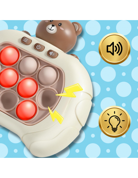 ELEKTRONICZNA GRA ZRĘCZNOŚCIOWA POP IT ANTYSTRESOWA DLA DZIECI I DOROSŁYCH MIŚ