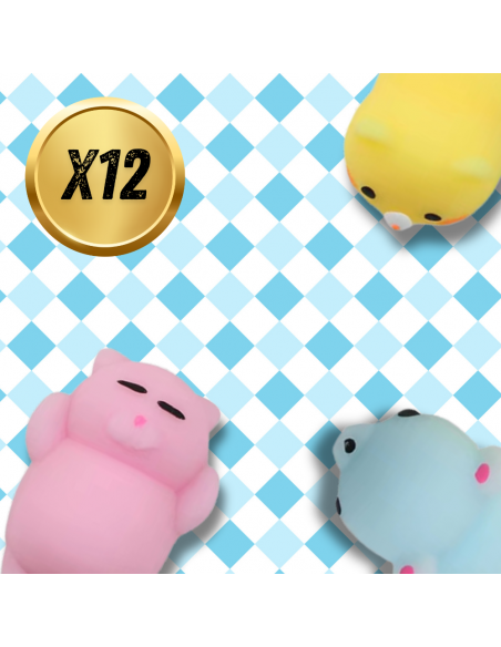 GNIOTEK MOCHI SQUISHY 12 SZT ZABAWKA ANTYSTRESOWA ZESTAW DLA DZIECI