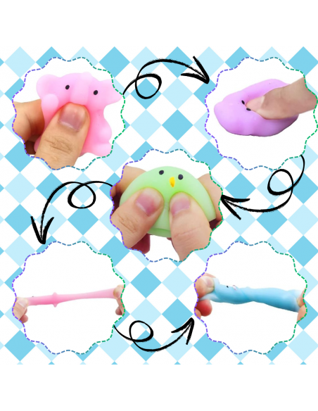 GNIOTEK MOCHI SQUISHY 12 SZT ZABAWKA ANTYSTRESOWA ZESTAW DLA DZIECI