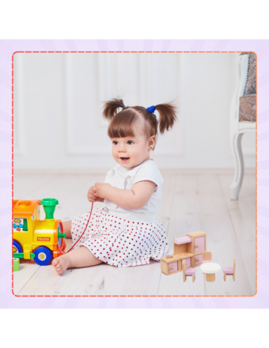 DREWNIANE MEBELKI DLA LALEK 22 EL...