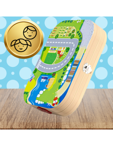 DREWNIANE KLOCKI EDUKACYJNE MIASTO...