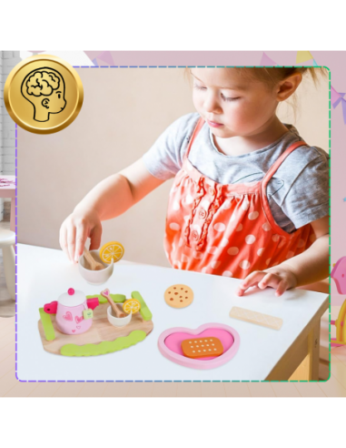 DREWNIANY SERWIS DO HERBATY DLA...