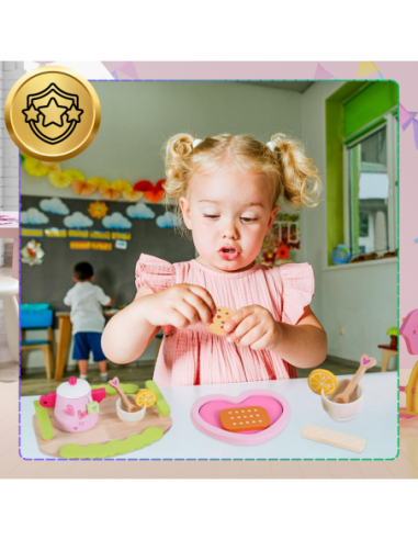 DREWNIANY SERWIS DO HERBATY DLA...