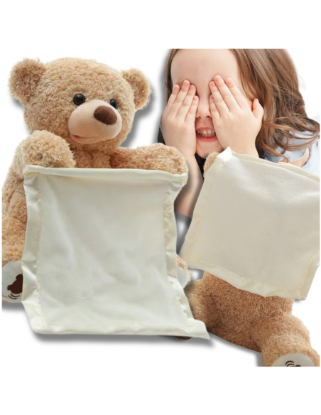 INTERAKTYWNY MIŚ RUSZA BUZIĄ I ŁAPKAMI MÓWI PLUSZAK ZABAWA W A-KUKU