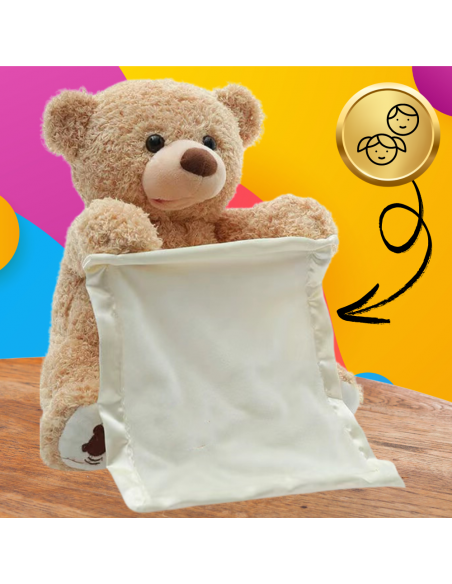 INTERAKTYWNY MIŚ RUSZA BUZIĄ I ŁAPKAMI MÓWI PLUSZAK ZABAWA W A-KUKU