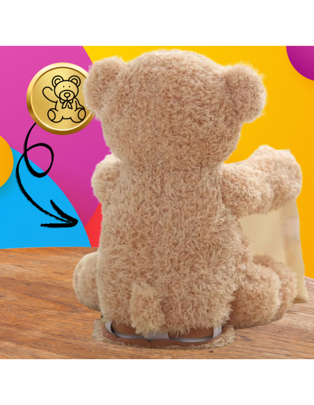 INTERAKTYWNY MIŚ RUSZA BUZIĄ I ŁAPKAMI MÓWI PLUSZAK ZABAWA W A-KUKU