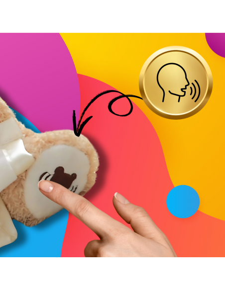 INTERAKTYWNY MIŚ RUSZA BUZIĄ I ŁAPKAMI MÓWI PLUSZAK ZABAWA W A-KUKU