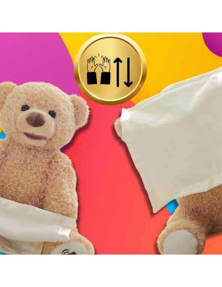 INTERAKTYWNY MIŚ RUSZA BUZIĄ I ŁAPKAMI MÓWI PLUSZAK ZABAWA W A-KUKU