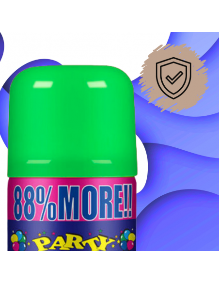 SERPENTYNA KONFETTI W SPRAYU NEON NA URODZINY IMPREZĘ ZIELONY 250 ML