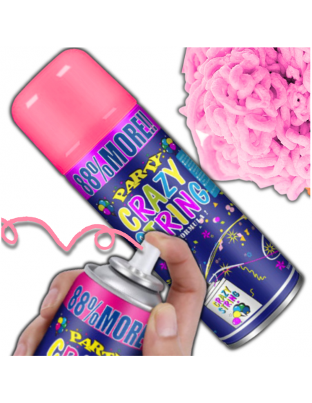 SERPENTYNA KONFETTI W SPRAYU NEON NA URODZINY IMPREZĘ RÓŻOWY 250 ML