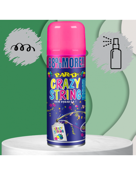 SERPENTYNA KONFETTI W SPRAYU NEON NA URODZINY IMPREZĘ RÓŻOWY 250 ML