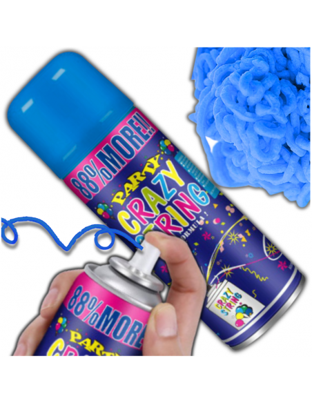 SERPENTYNA KONFETTI W SPRAYU NEON NA URODZINY IMPREZĘ NIEBIESKI 250 ML