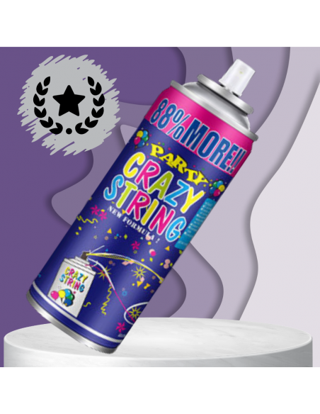 SERPENTYNA KONFETTI W SPRAYU NEON NA URODZINY IMPREZĘ NIEBIESKI 250 ML