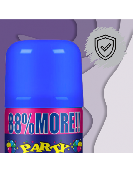 SERPENTYNA KONFETTI W SPRAYU NEON NA URODZINY IMPREZĘ NIEBIESKI 250 ML