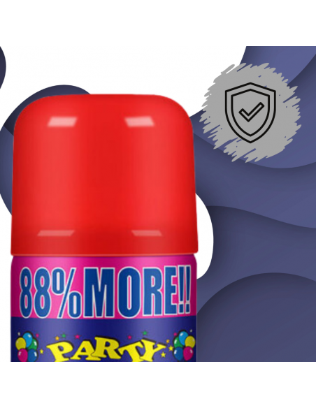 SERPENTYNA KONFETTI W SPRAYU NEON NA URODZINY IMPREZĘ CZERWONA 250 ML