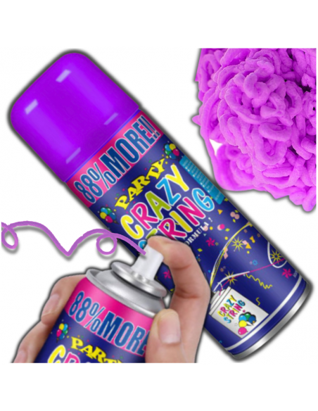 SERPENTYNA KONFETTI W SPRAYU NEON NA URODZINY IMPREZĘ FIOLETOWA 250 ML