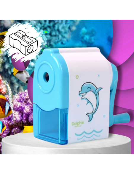 TEMPERÓWKA STRUGACZKA  Z POJEMNIKIEM RĘCZNA NA KORBKĘ NICEKIDS NIEBIESKI DELFIN