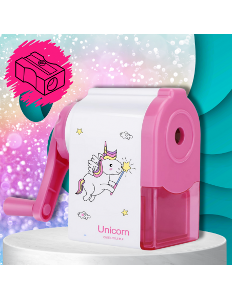 TEMPERÓWKA STRUGACZKA  Z POJEMNIKIEM RĘCZNA NA KORBKĘ NICEKIDS RÓŻOWA JEDNOROŻEC