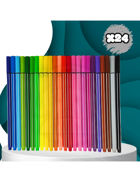 ZESTAW CIENKOPISÓW KOLOROWE CIENKOPISY NICEKIDS 24 KOLORY