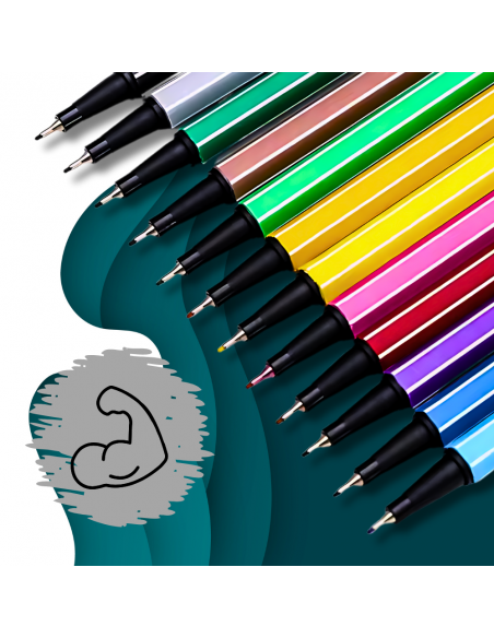 ZESTAW CIENKOPISÓW KOLOROWE CIENKOPISY NICEKIDS 24 KOLORY