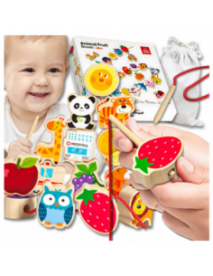 KORALIKI KLOCKI DREWNIANE...