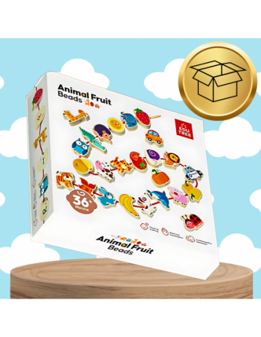 KORALIKI KLOCKI DREWNIANE DO...