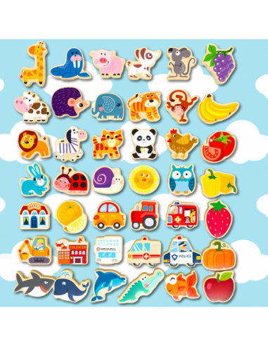 KORALIKI KLOCKI DREWNIANE DO...