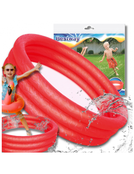 DMUCHANY BASEN BASENIK BRODZIK DLA DZIECI CZERWONY 122 CM X 25 CM BESTWAY