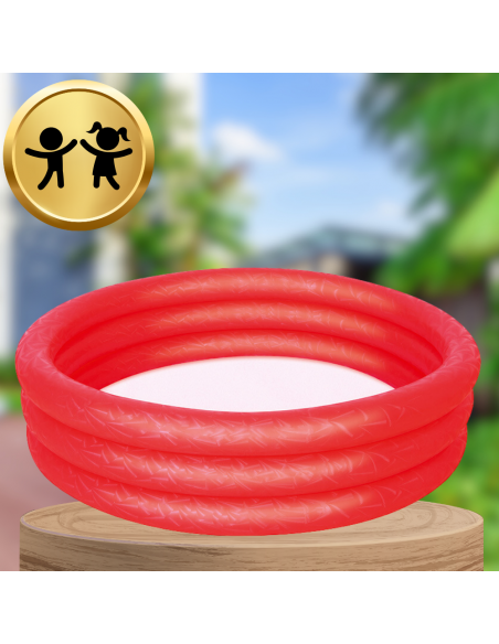 DMUCHANY BASEN BASENIK BRODZIK DLA DZIECI CZERWONY 122 CM X 25 CM BESTWAY
