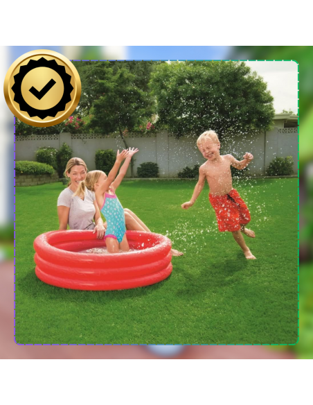 DMUCHANY BASEN BASENIK BRODZIK DLA DZIECI CZERWONY 122 CM X 25 CM BESTWAY