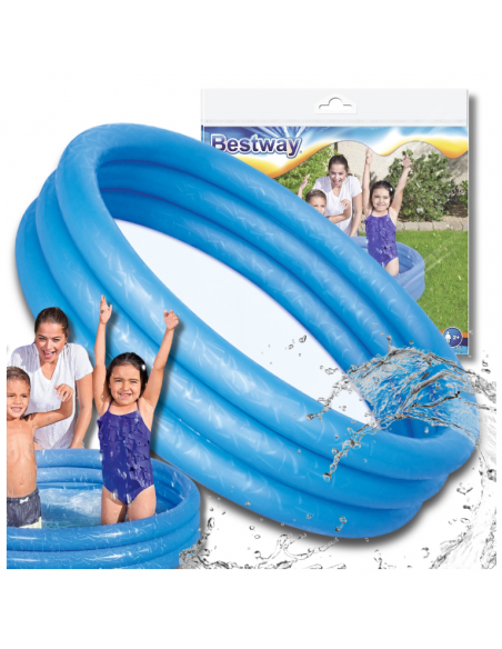 DMUCHANY BASEN BASENIK BRODZIK DLA DZIECI NIEBIESKI 122 CM X 25 CM BESTWAY