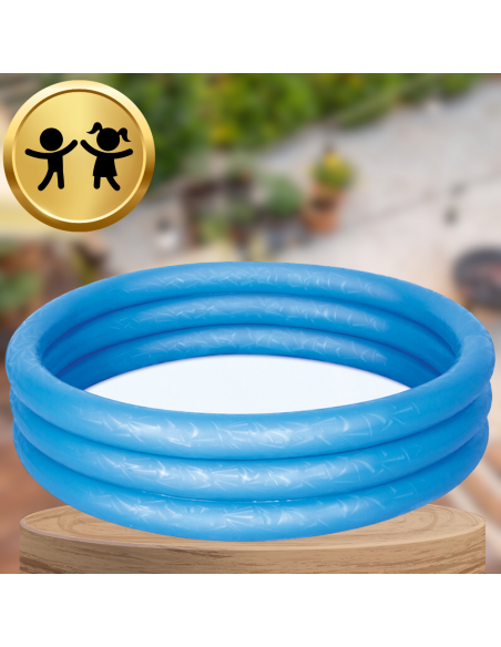 DMUCHANY BASEN BASENIK BRODZIK DLA DZIECI NIEBIESKI 122 CM X 25 CM BESTWAY