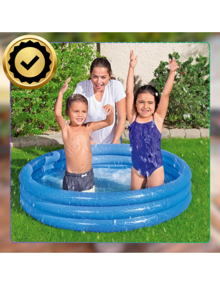 DMUCHANY BASEN BASENIK BRODZIK DLA DZIECI NIEBIESKI 122 CM X 25 CM BESTWAY
