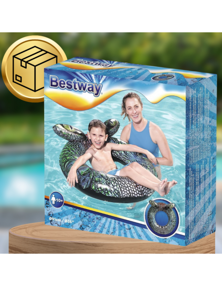 BESTWAY KOŁO DMUCHANE DO PŁYWANIA KÓŁKO PLAŻOWE KROKODYL DUŻE 91 CM