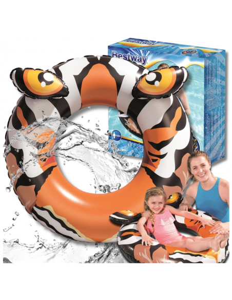 BESTWAY KOŁO DMUCHANE DO PŁYWANIA KÓŁKO PLAŻOWE TYGRYS DUŻE 91 CM