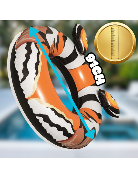 BESTWAY KOŁO DMUCHANE DO PŁYWANIA KÓŁKO PLAŻOWE TYGRYS DUŻE 91 CM