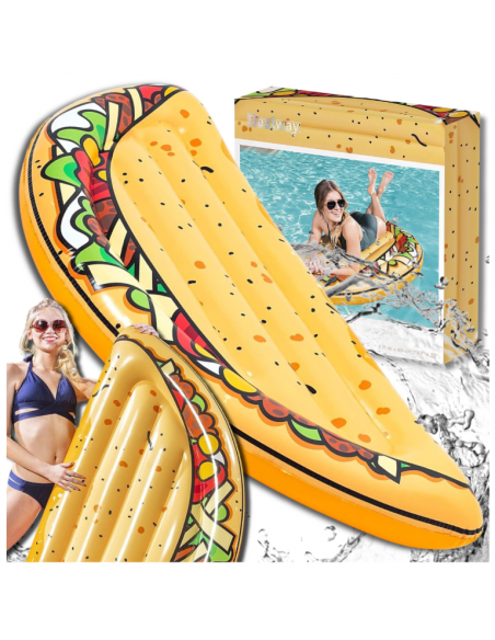 BESTWAY MATERAC DMUCHANY DO PŁYWANIA PLAŻA NA BASEN TACO DUŻY XXL