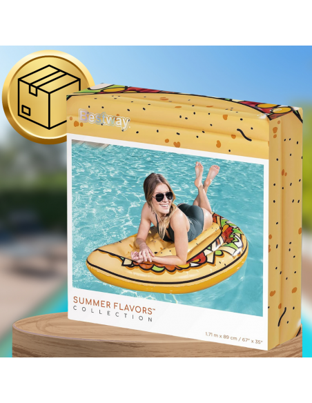 BESTWAY MATERAC DMUCHANY DO PŁYWANIA PLAŻA NA BASEN TACO DUŻY XXL