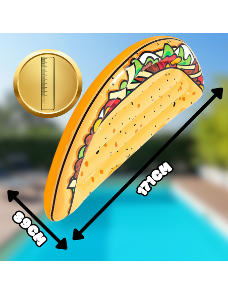 BESTWAY MATERAC DMUCHANY DO PŁYWANIA PLAŻA NA BASEN TACO DUŻY XXL