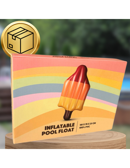 MATERAC DMUCHANY DO PŁYWANIA PLAŻA NA BASEN LÓD NA PATYKU  DUŻY XXL