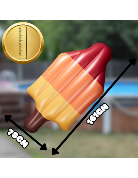 MATERAC DMUCHANY DO PŁYWANIA PLAŻA NA BASEN LÓD NA PATYKU  DUŻY XXL